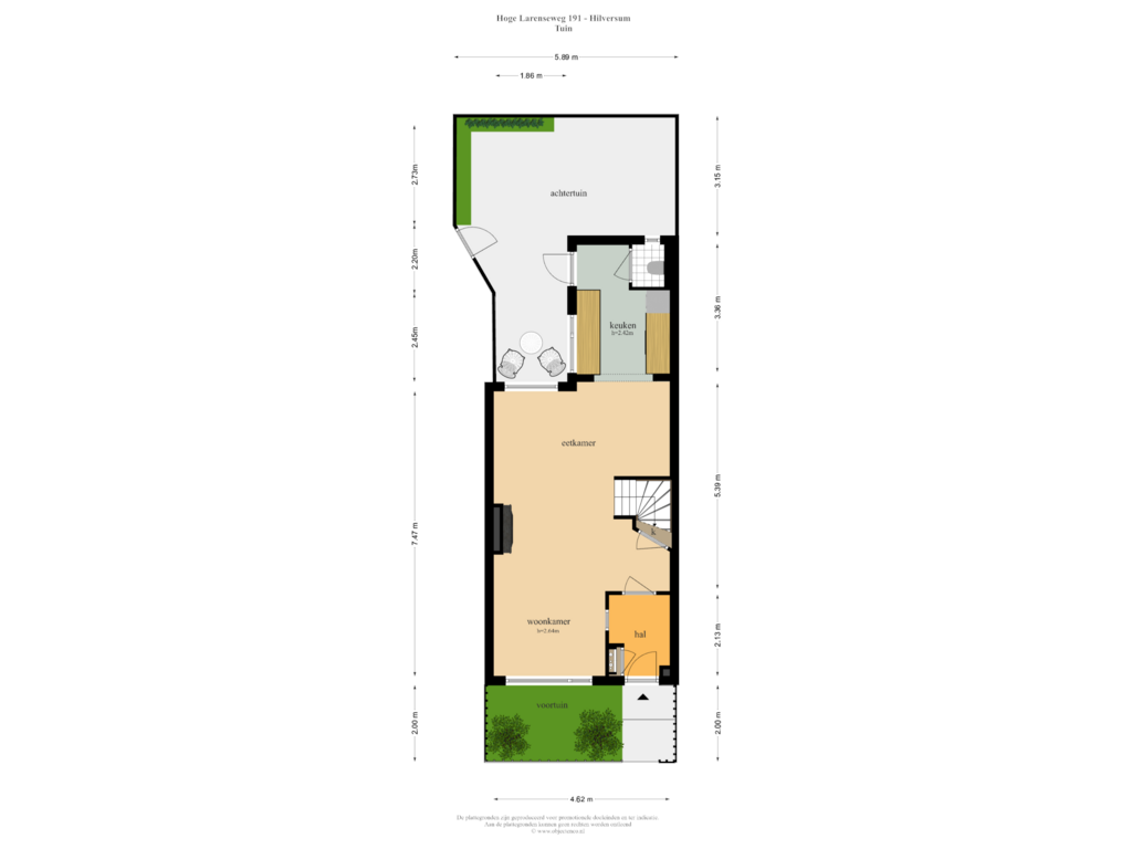 View floorplan of Tuin of Hoge Larenseweg 191