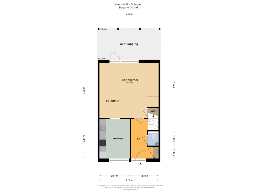 Bekijk plattegrond van BEGANE GROND van Meerval 87