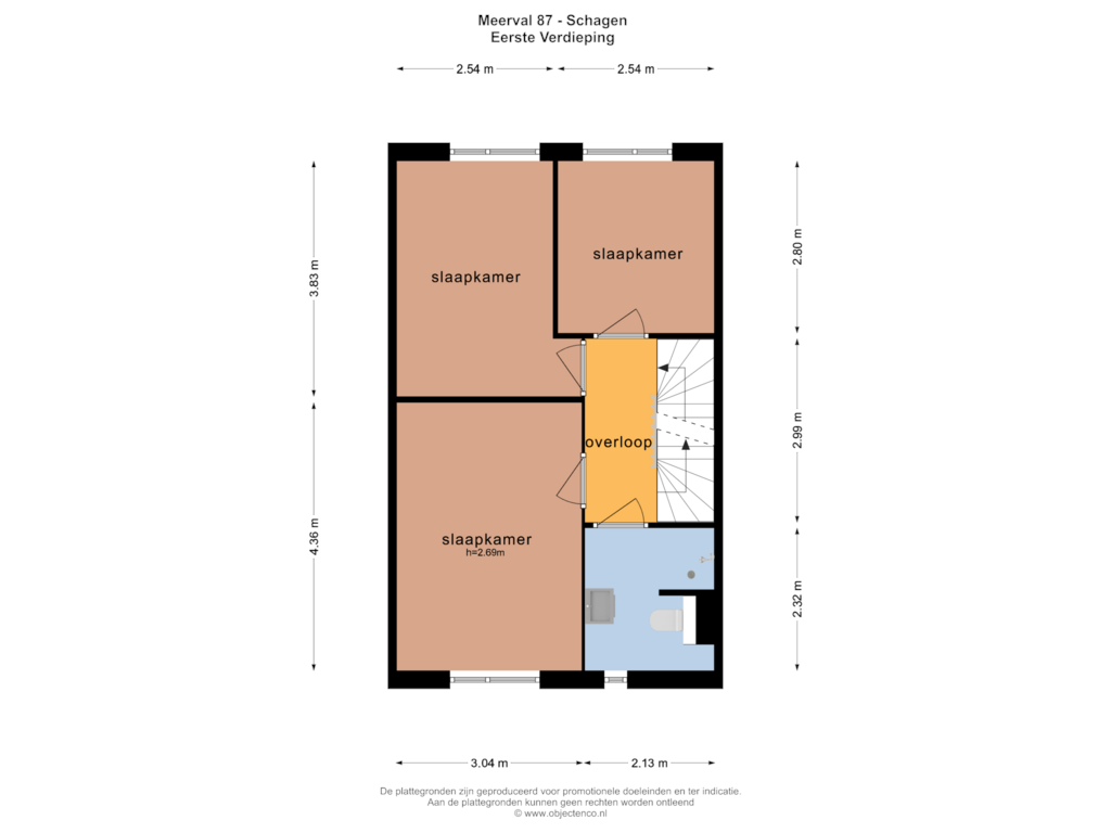 Bekijk plattegrond van EERSTE VERDIEPING van Meerval 87