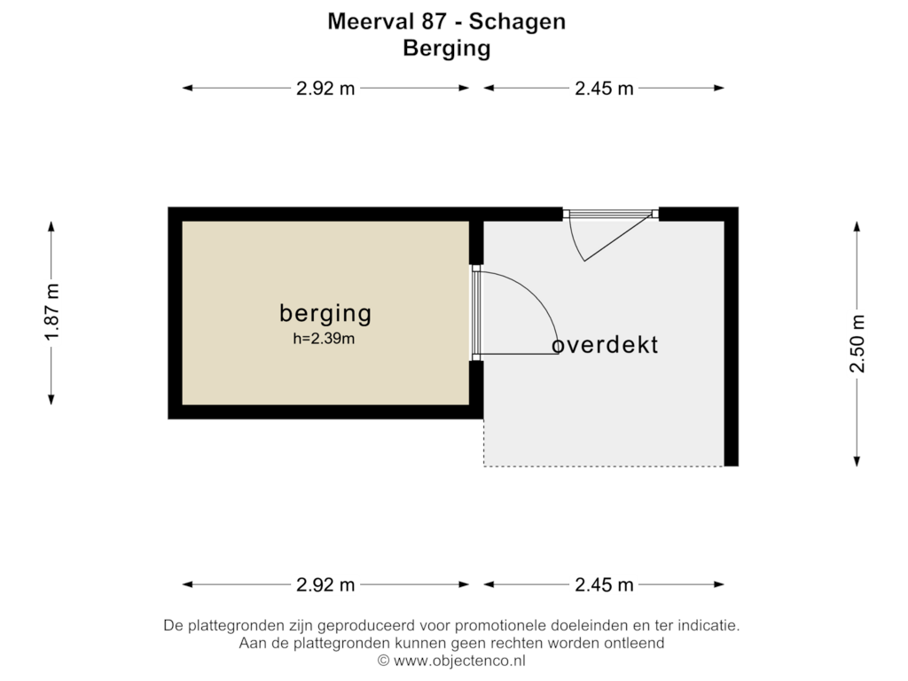 Bekijk plattegrond van BERGING van Meerval 87