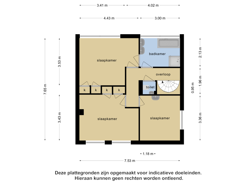 Bekijk plattegrond van 1e verdieping van Hof 24