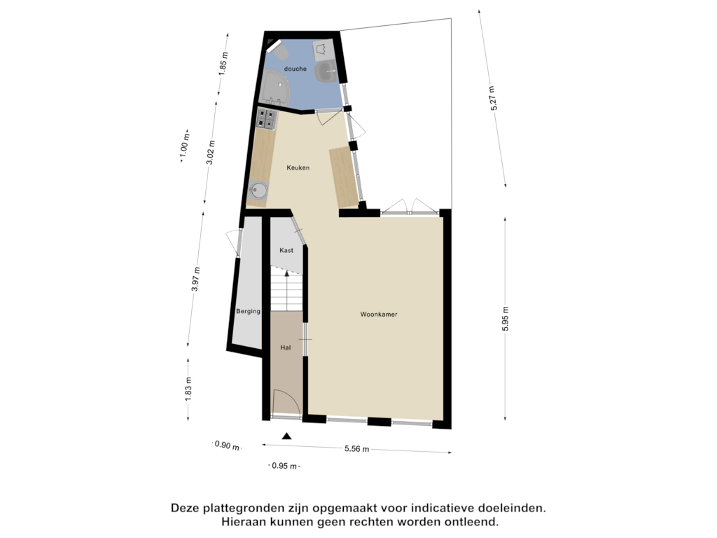 Bekijk plattegrond van Begane Grond van Bleek 21