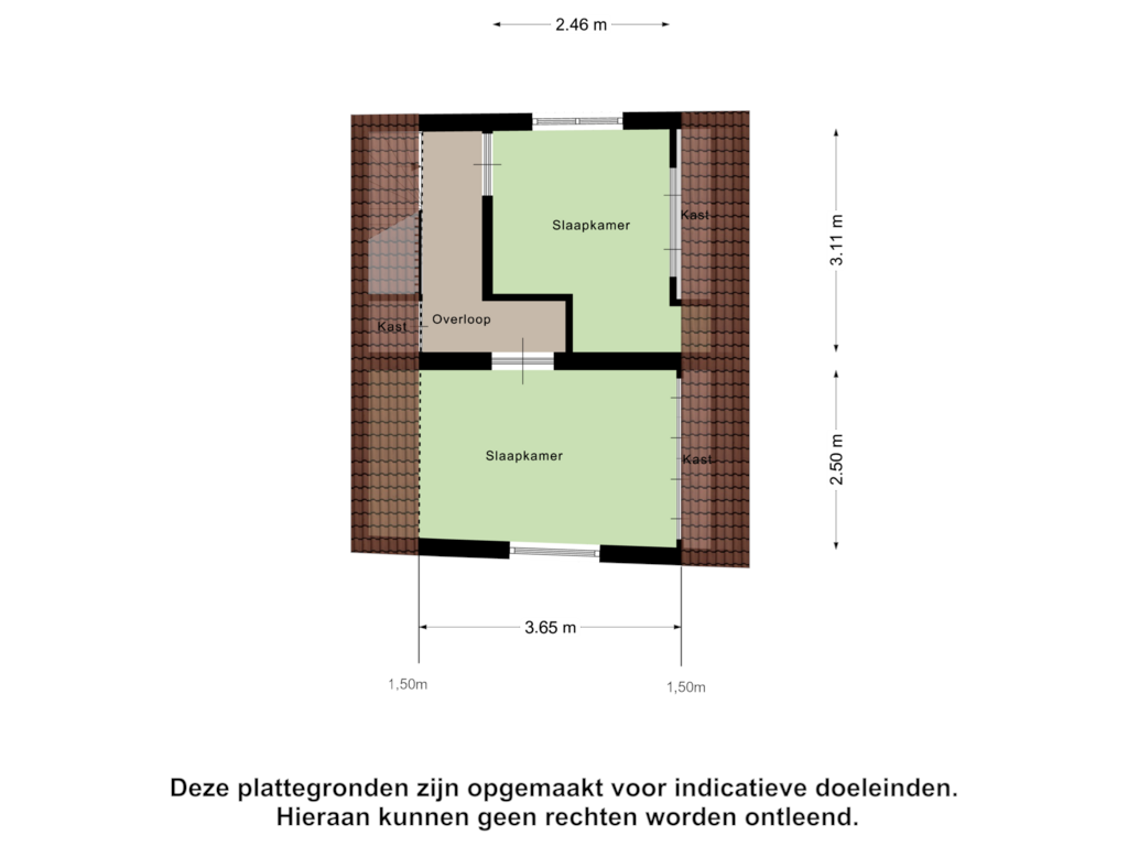 Bekijk plattegrond van Eerste Verdieping van Bleek 21