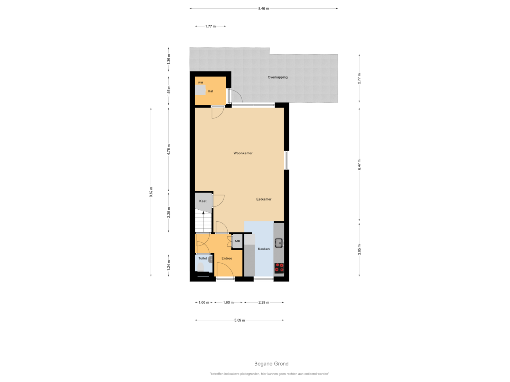 Bekijk plattegrond van Begane Grond van Prins van Luikstraat 22