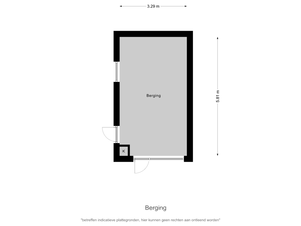 Bekijk plattegrond van Berging van Prins van Luikstraat 22