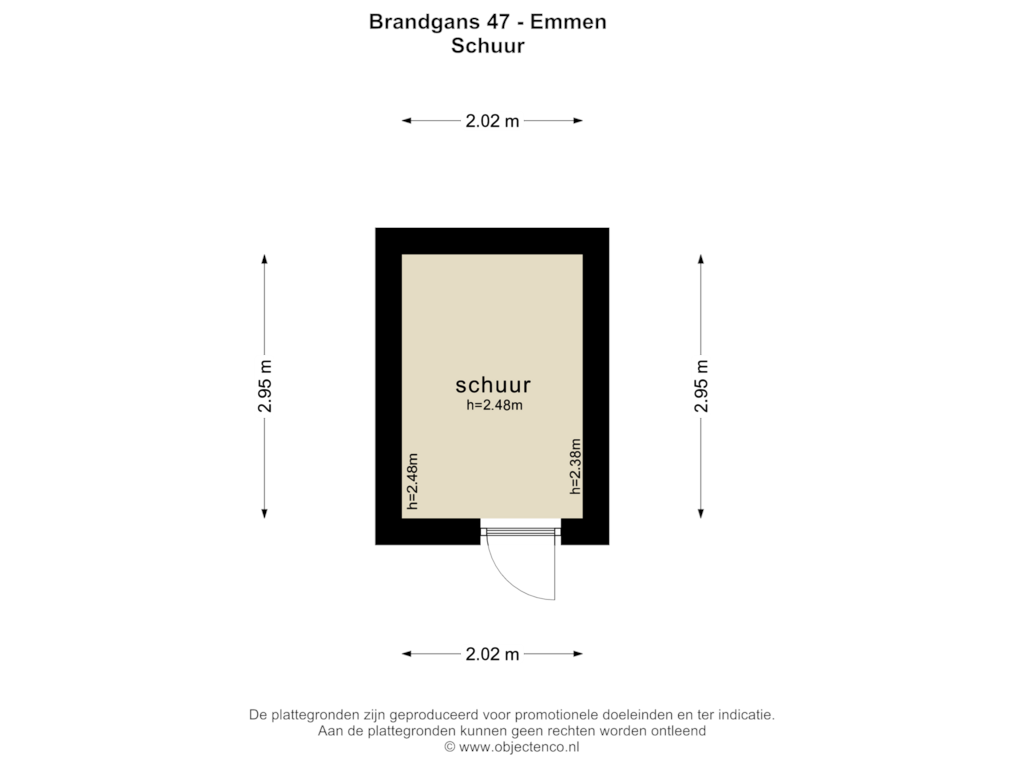 View floorplan of SCHUUR of Brandgans 47