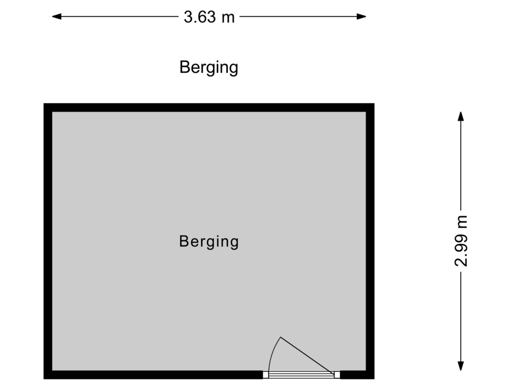 View floorplan of Berging of Denijsstraat 133