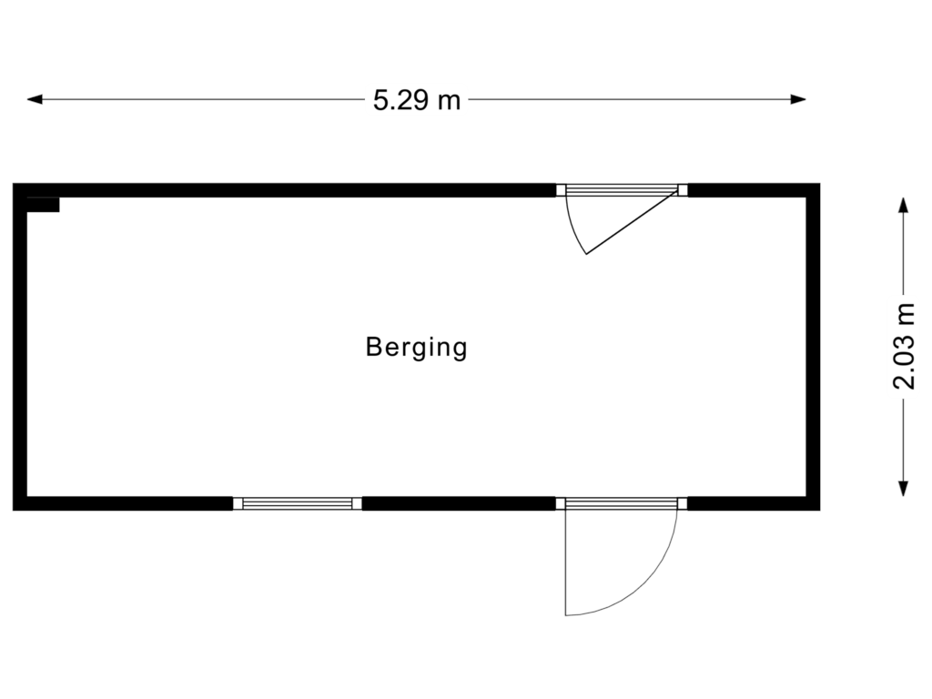 View floorplan of Berging of Kalkoenstraat 33