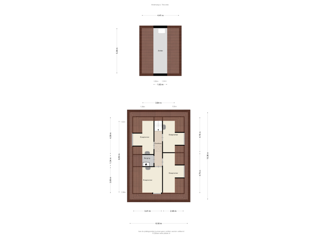 Bekijk plattegrond van Eerste Verdieping van Molenweg 4