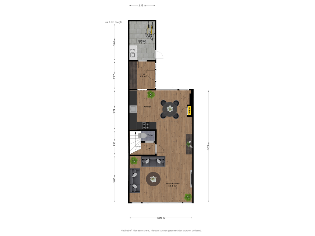 View floorplan of Begane grond of Dr. Oortwijn Botjeslaan 120