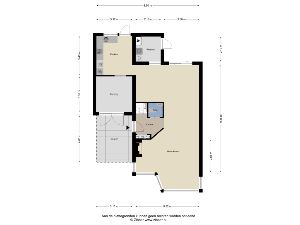 Bekijk plattegrond van Begane grond van Goudpiasterstraat 3