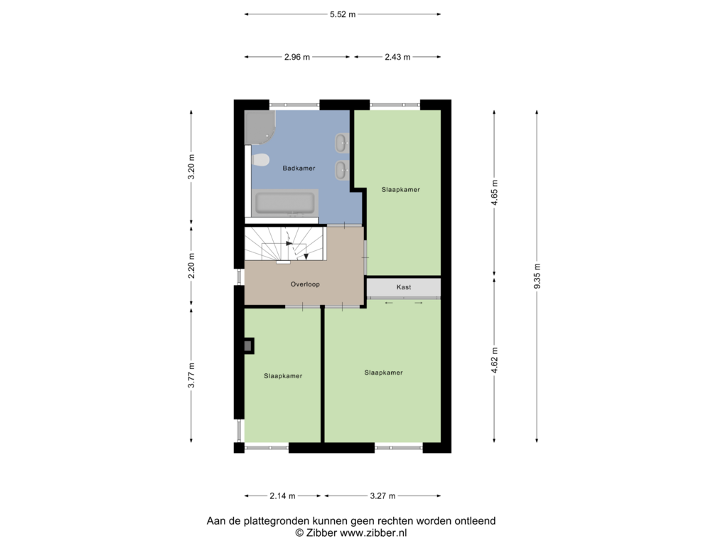 Bekijk plattegrond van Eerste Verdieping van Goudpiasterstraat 3