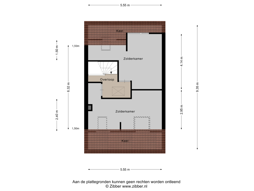 Bekijk plattegrond van Tweede verdieping van Goudpiasterstraat 3