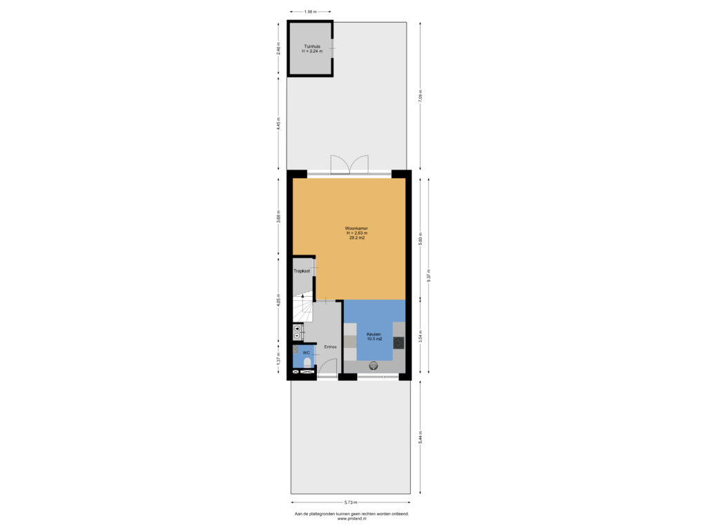 Bekijk plattegrond van Begane Grond Met Tuin van Antillenstraat 34