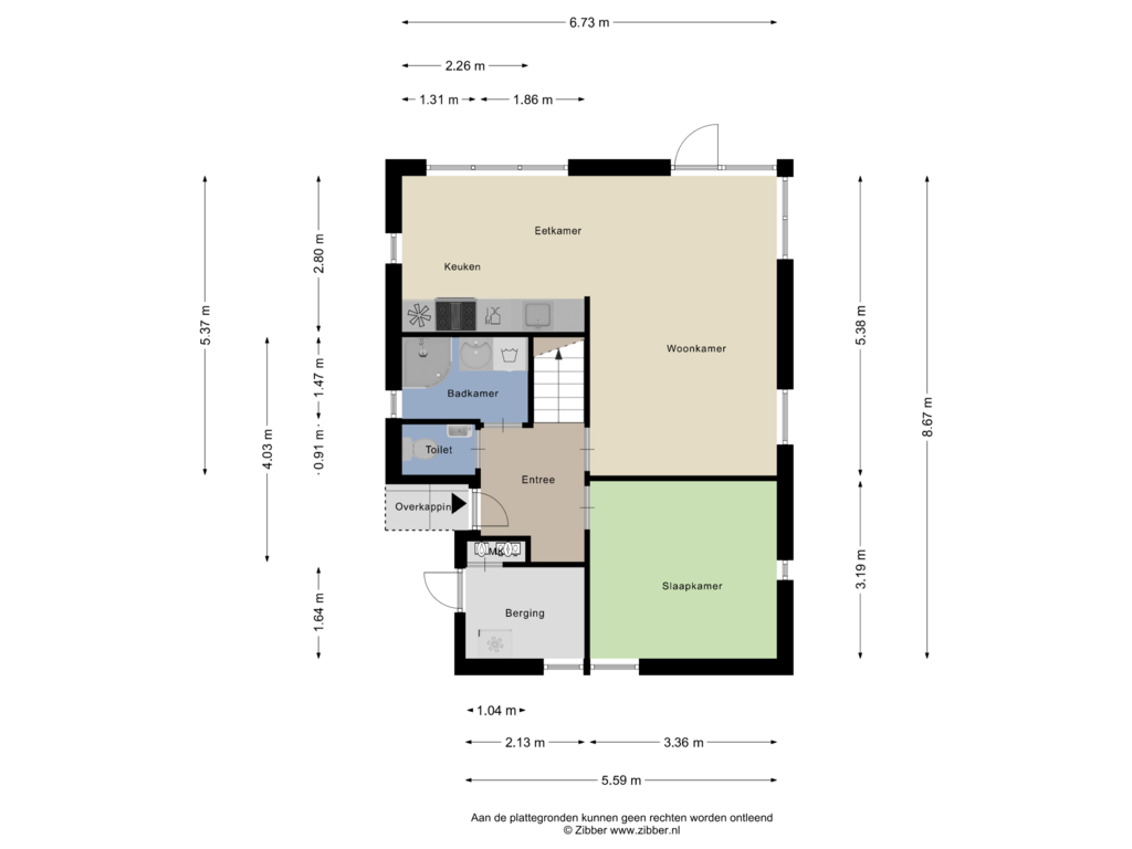 View floorplan of Begane Grond of Hof van Zeeland 89