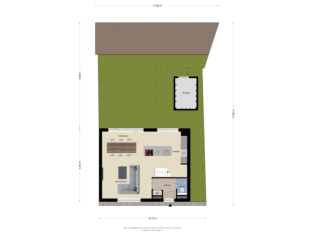 View floorplan of Begane grond  Tuin of Kottendijk 6-A