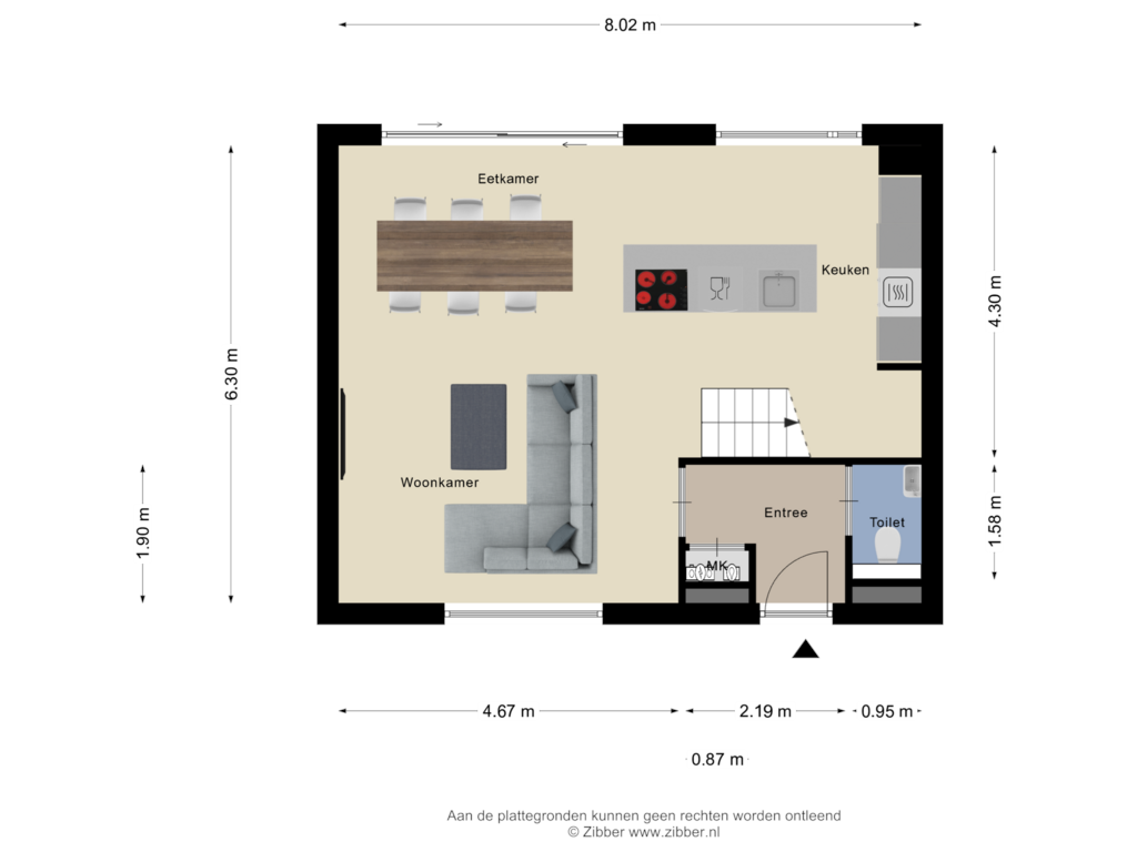 View floorplan of Begane grond of Kottendijk 6-A