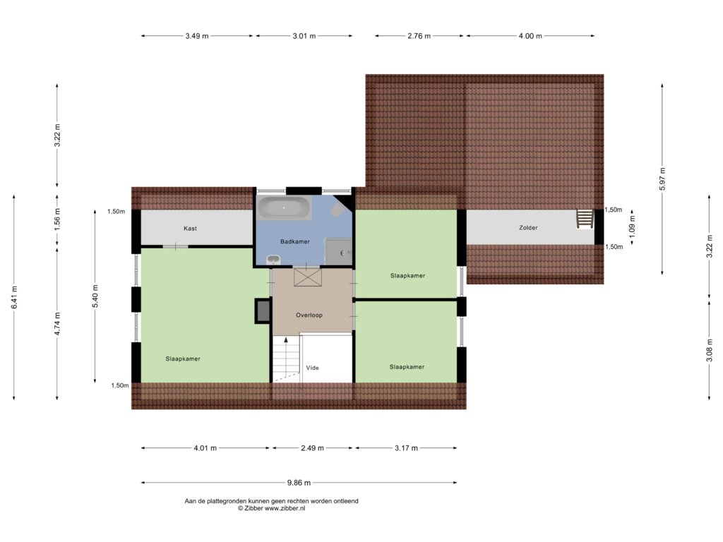 View floorplan of Eerste Verdieping of Sophiastraat 3