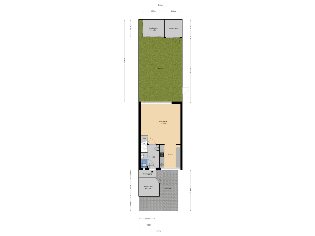 Bekijk plattegrond van Tuin van Asturiëstraat 2