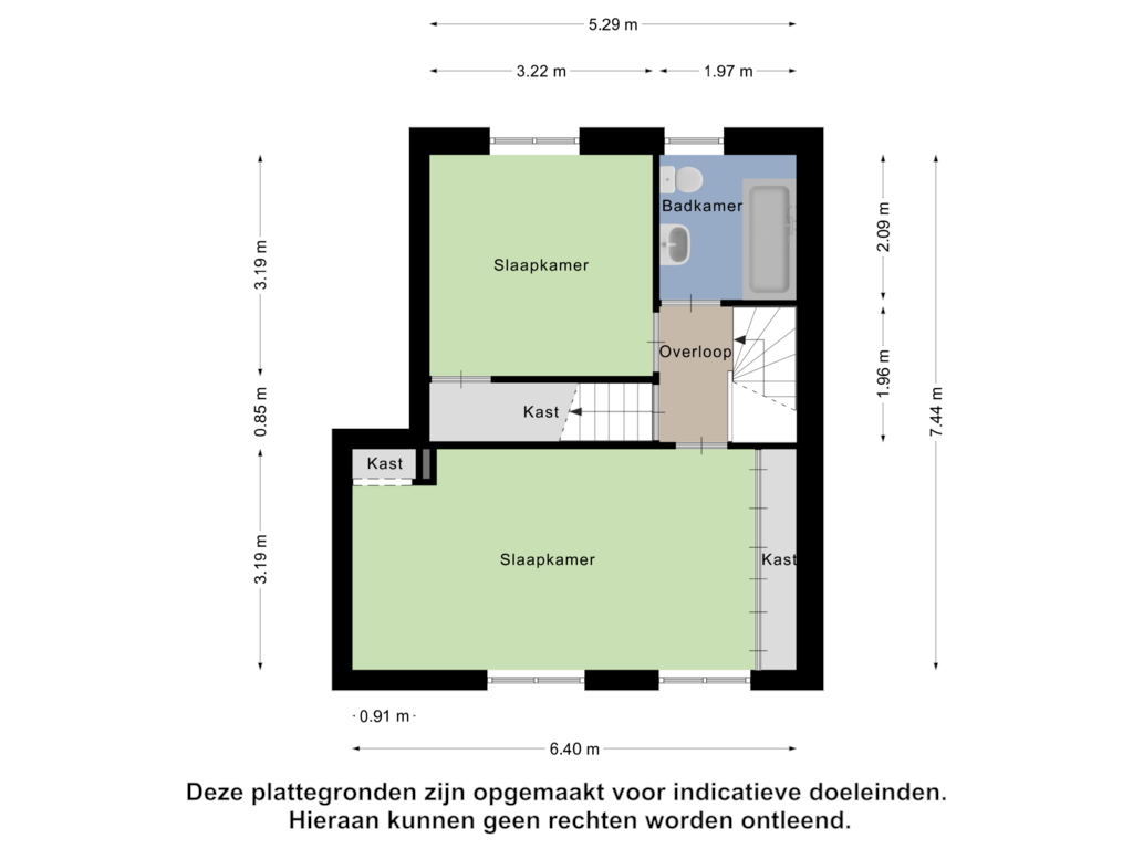 View floorplan of Eerste Verdieping of Jan Tooropstraat 8