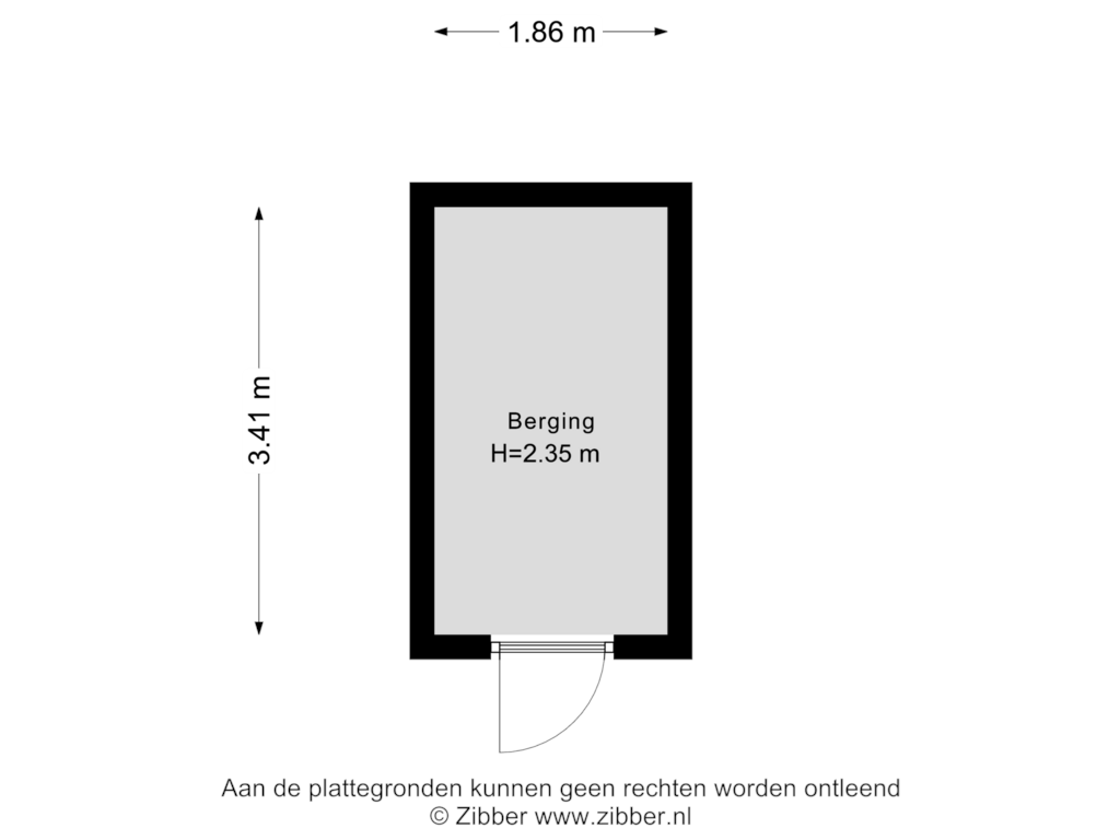 View floorplan of Berging of Marcandostraat 26