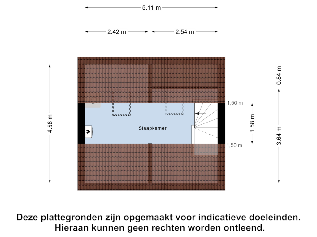 Bekijk plattegrond van Tweede Verdieping van Spoorven 150