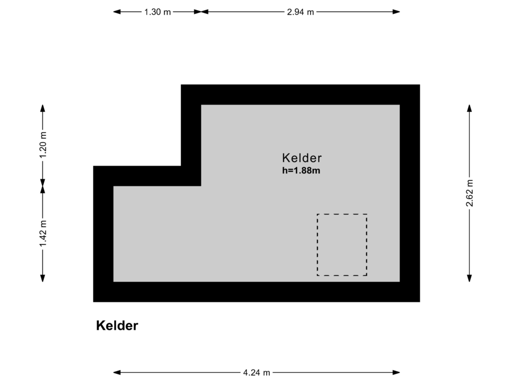 View floorplan of Kelder of Oranjestraat 2