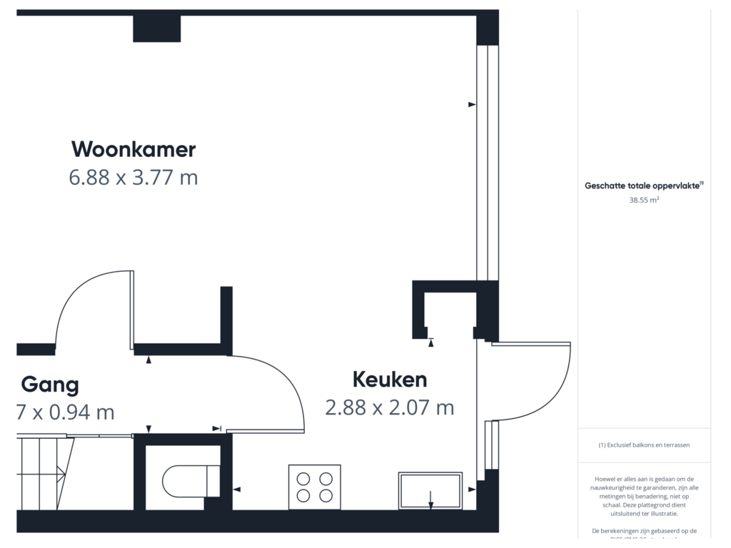 Bekijk plattegrond van Begane grond van Jeroen Boschstraat 41