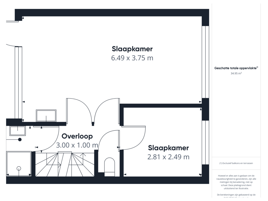 Bekijk plattegrond van 1e Verdieping van Jeroen Boschstraat 41