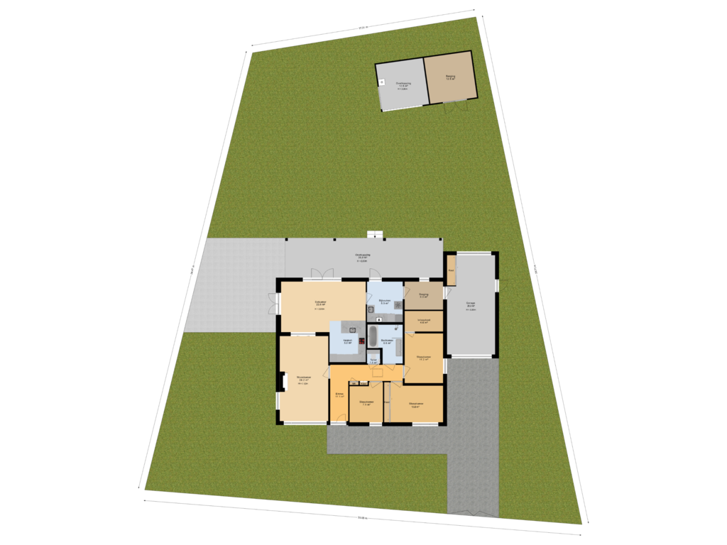 View floorplan of Situatie of Adolph van Ansenlaan 3