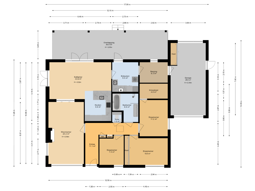 View floorplan of Begane grond of Adolph van Ansenlaan 3