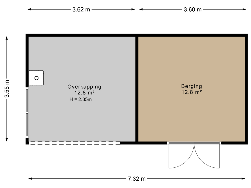 View floorplan of Berging of Adolph van Ansenlaan 3