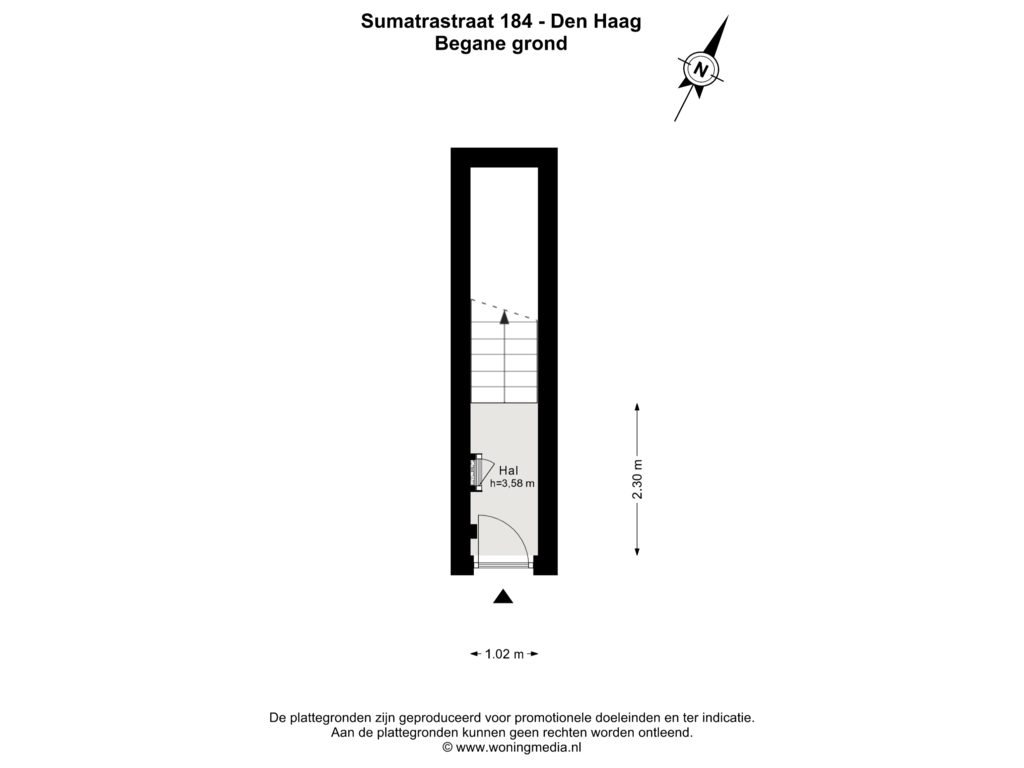 View floorplan of Begane grond of Sumatrastraat 184