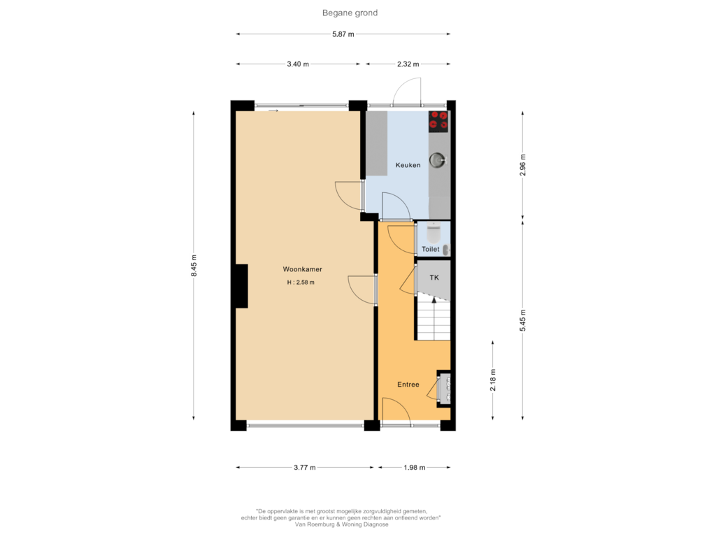 Bekijk plattegrond van Begane grond van Kamerlingh Onneslaan 56