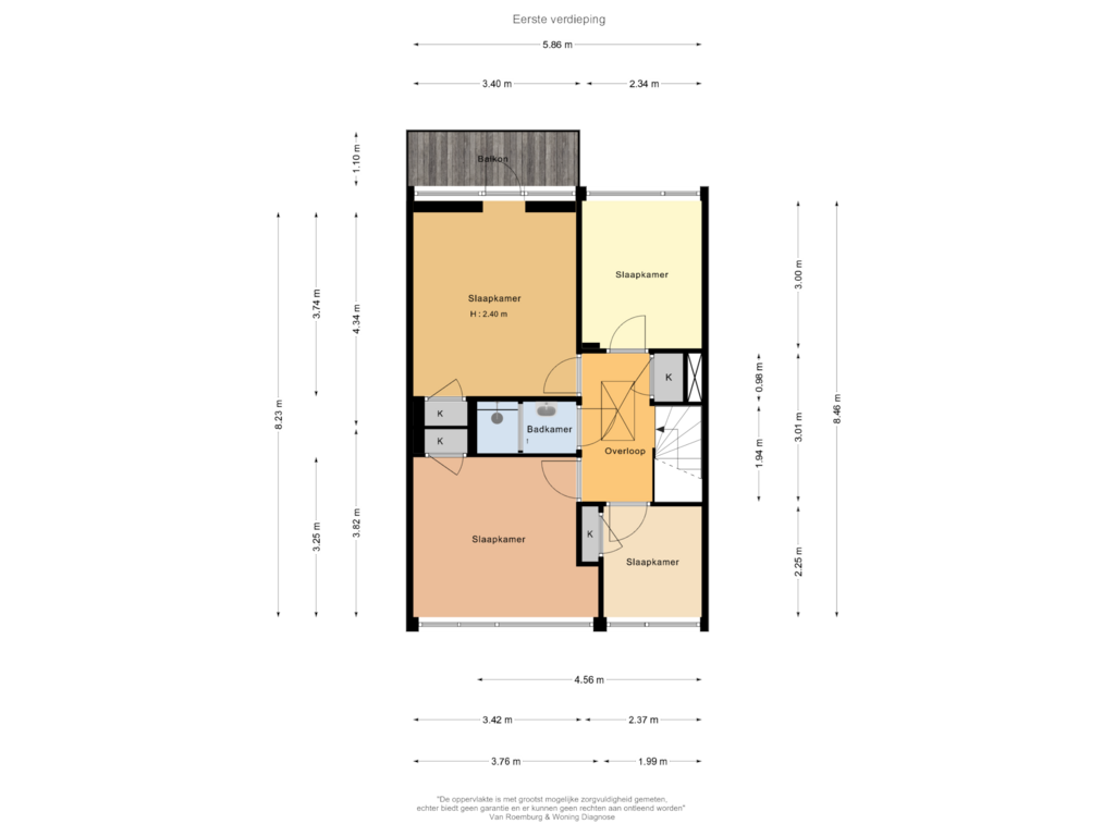 Bekijk plattegrond van Eerste verdieping van Kamerlingh Onneslaan 56