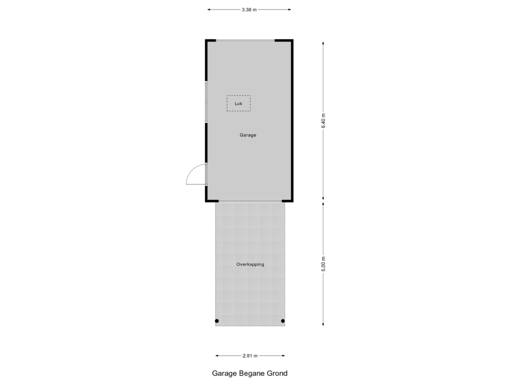 Bekijk plattegrond van Garage Begane Grond van Weusteweg 7