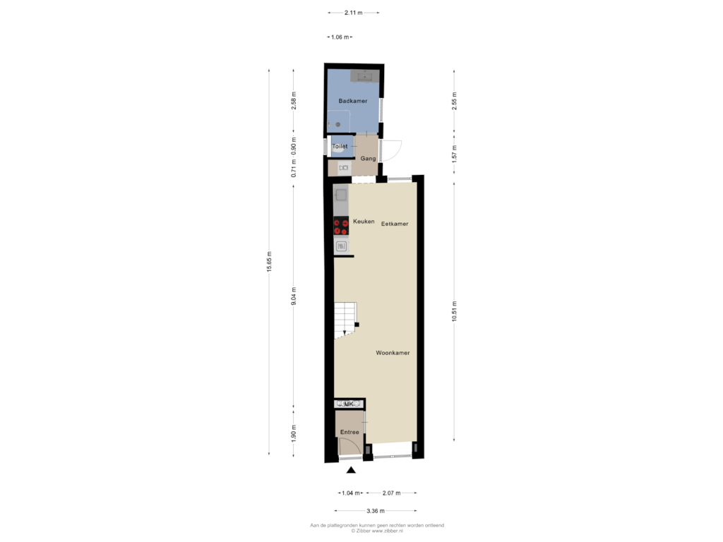 Bekijk plattegrond van Begane Grond van Hoge Kerkstraat 7