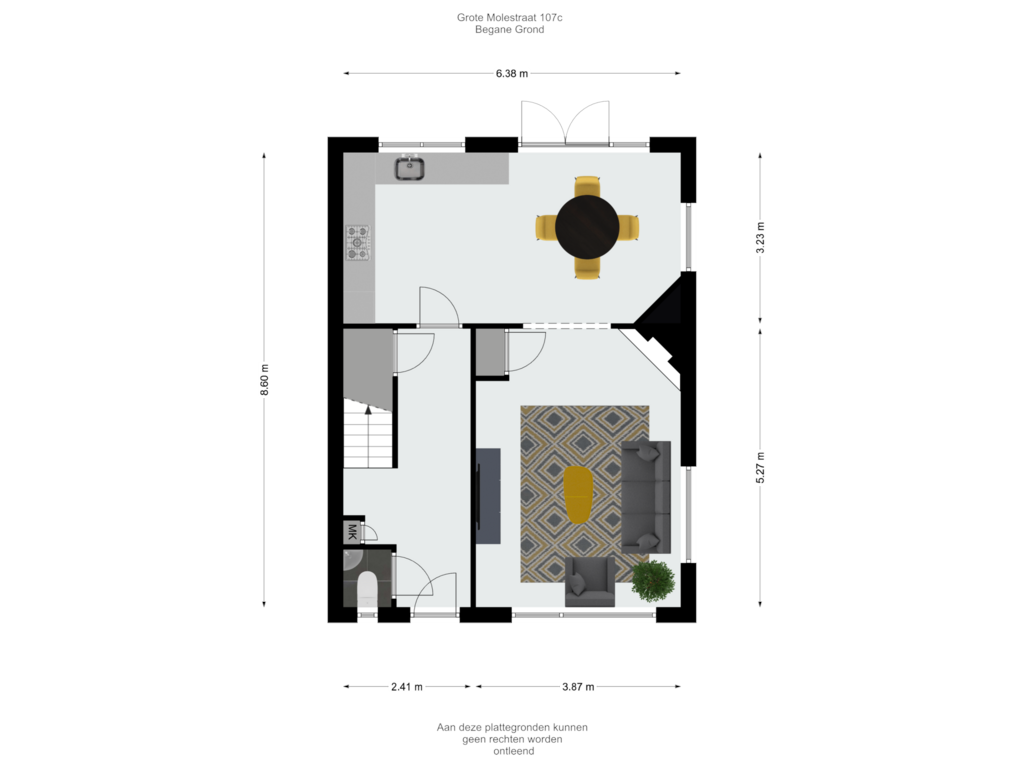 Bekijk plattegrond van Begane Grond van Grote Molenstraat 107-C