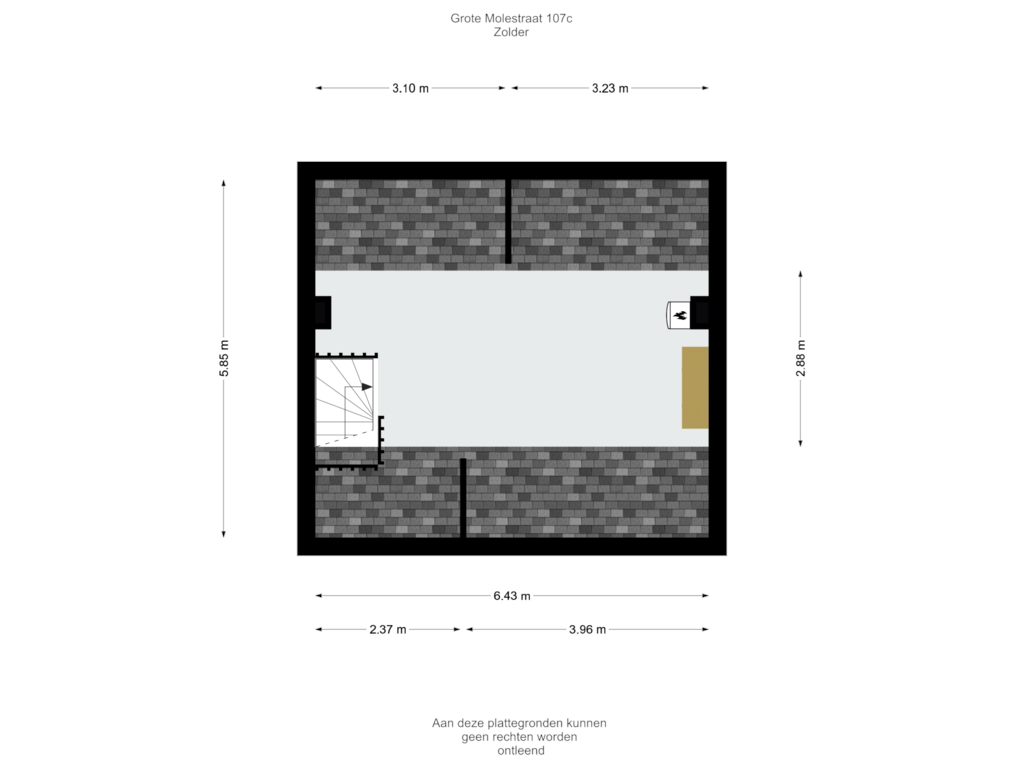 Bekijk plattegrond van 2e Verdieping van Grote Molenstraat 107-C