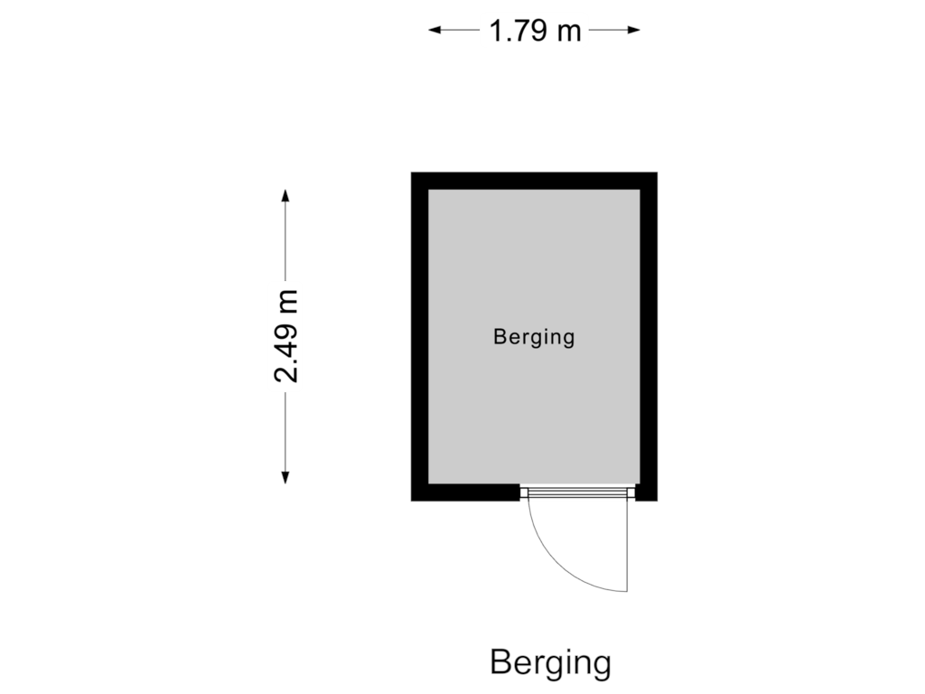 Bekijk plattegrond van Berging van De Poort 5