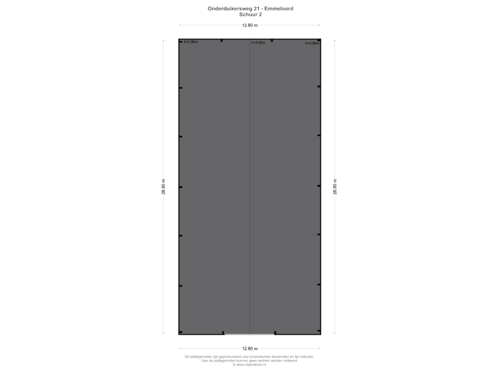 Bekijk plattegrond van SCHUUR 2 van Onderduikersweg 21