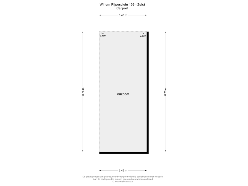 Bekijk plattegrond van CARPORT van Willem Pijperplein 109