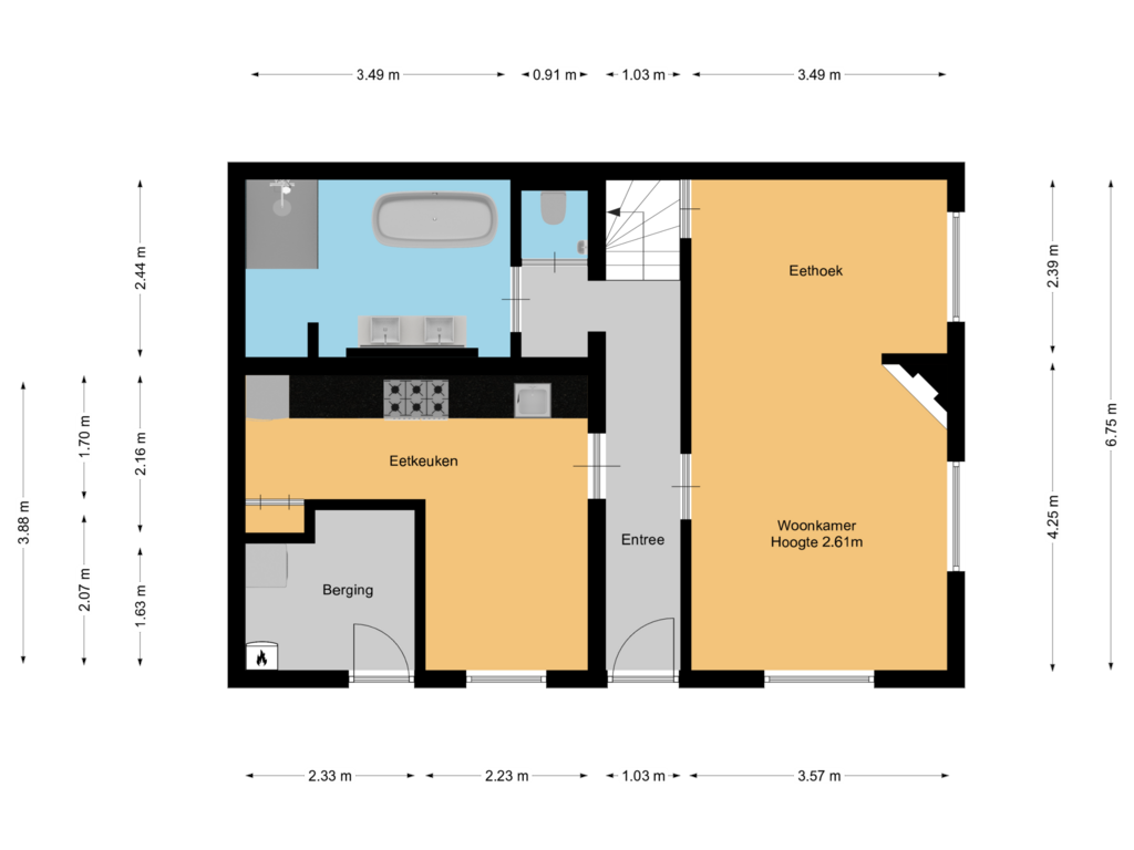 Bekijk plattegrond van Begane grond van Heicop 19