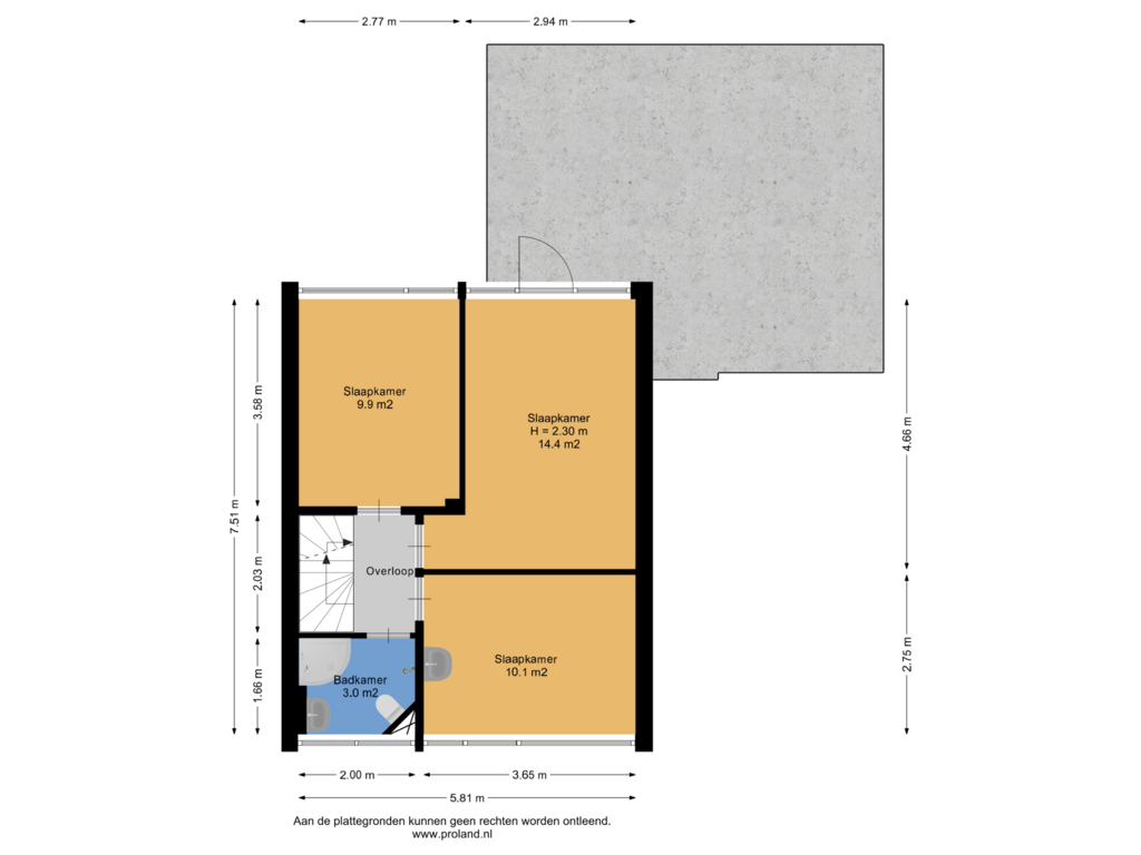 Bekijk plattegrond van 1e Verdieping van Ceintuurbaan Noord 13