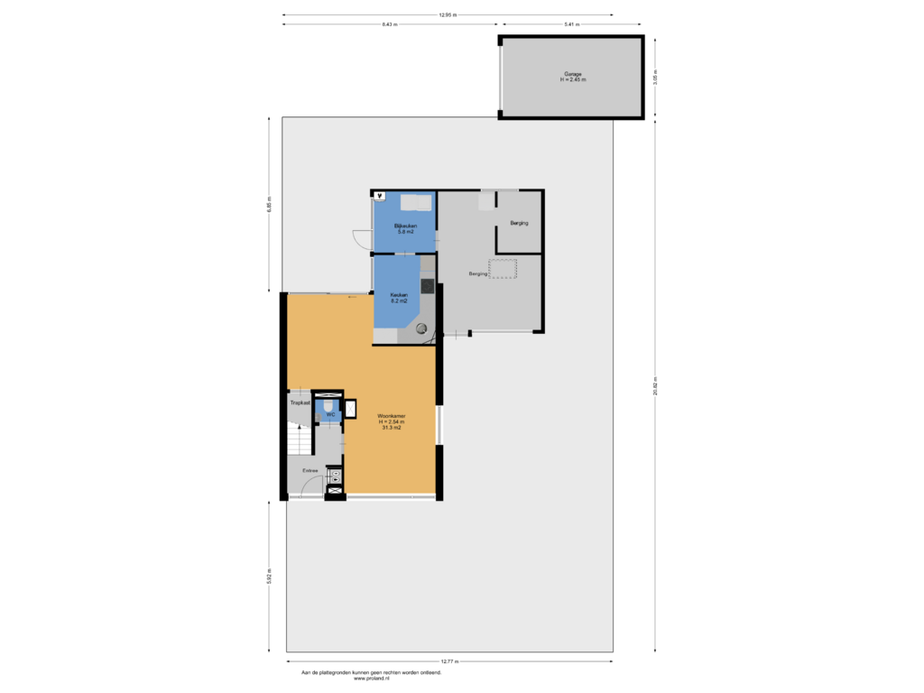 Bekijk plattegrond van Begane Grond Met Tuin van Ceintuurbaan Noord 13