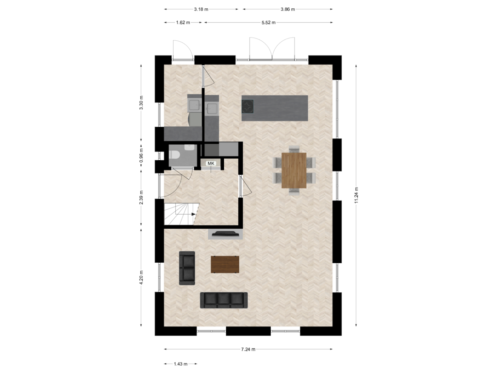 View floorplan of Begane Grond of Karstraat 'Karshoef'