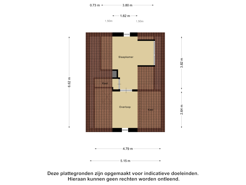 Bekijk plattegrond van Tweede verdieping van Brinkstraat 32