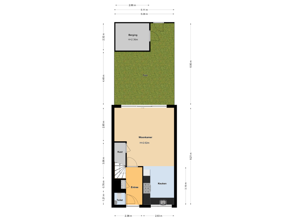 View floorplan of First floor Perceel of Het Betonijzer 240