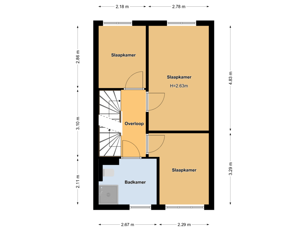 Bekijk plattegrond van Floor 1 van Het Betonijzer 240