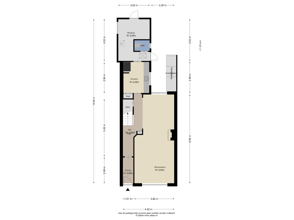 Bekijk plattegrond van Begane grond van Zegerijstraat 13